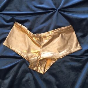 Gold cheer shorts